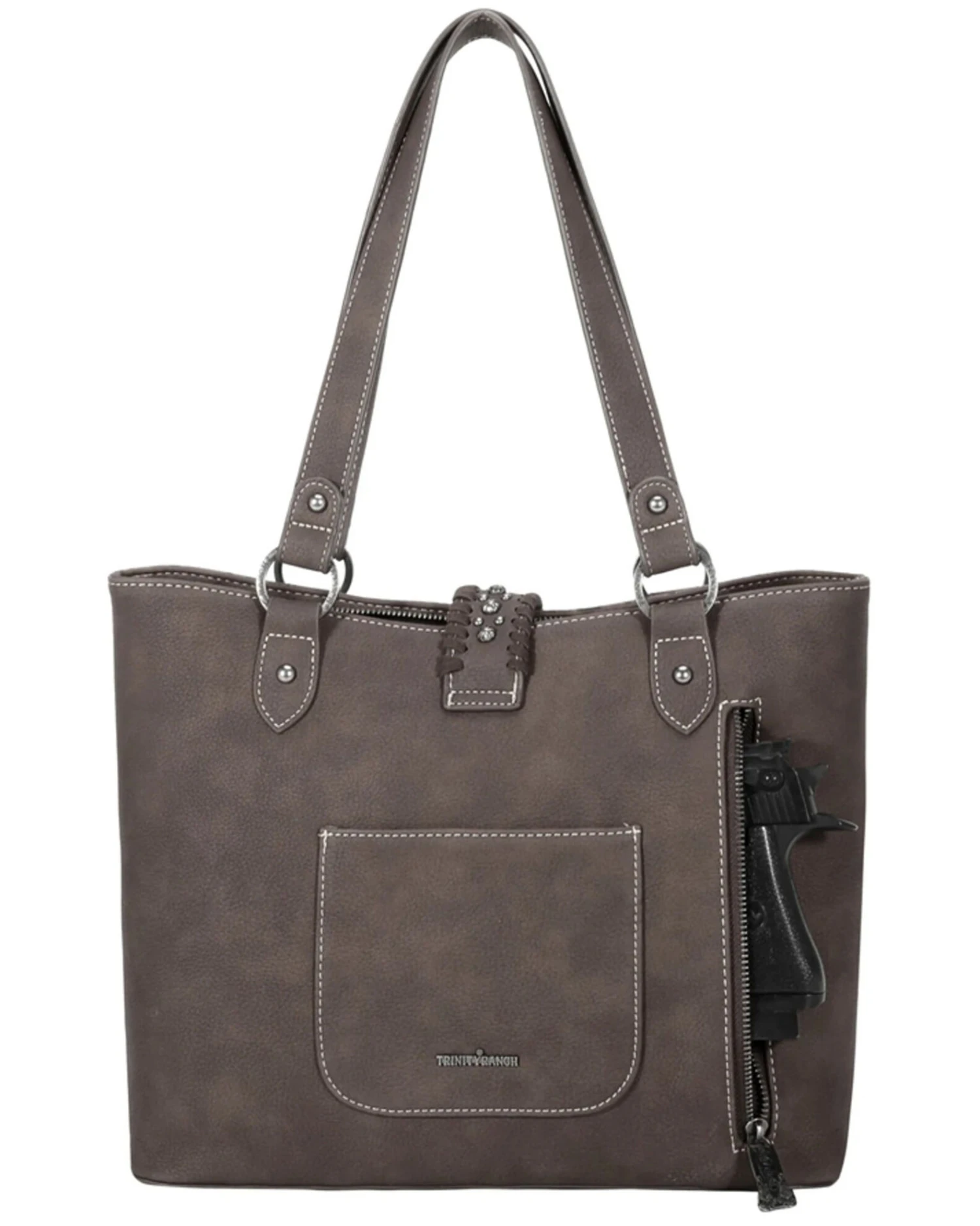 Montana West Women's Trinity Ranch Hair-on Cowhide Collection Concealed Carry Tote Bag