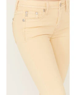Miss Me Women's Mid Rise Horseshoe Stretch Flare Jeans
