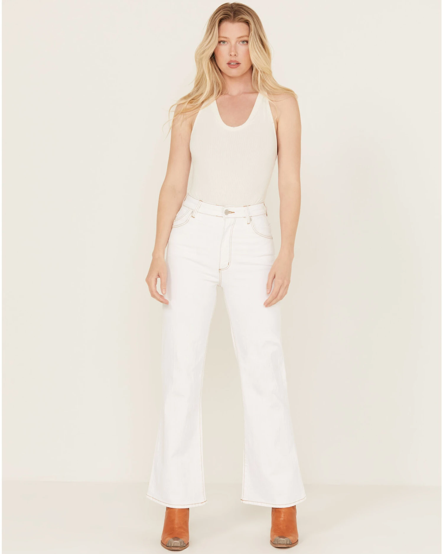 Rolla's Women's High Rise East Coast Ankle Flare Jeans - Image 2