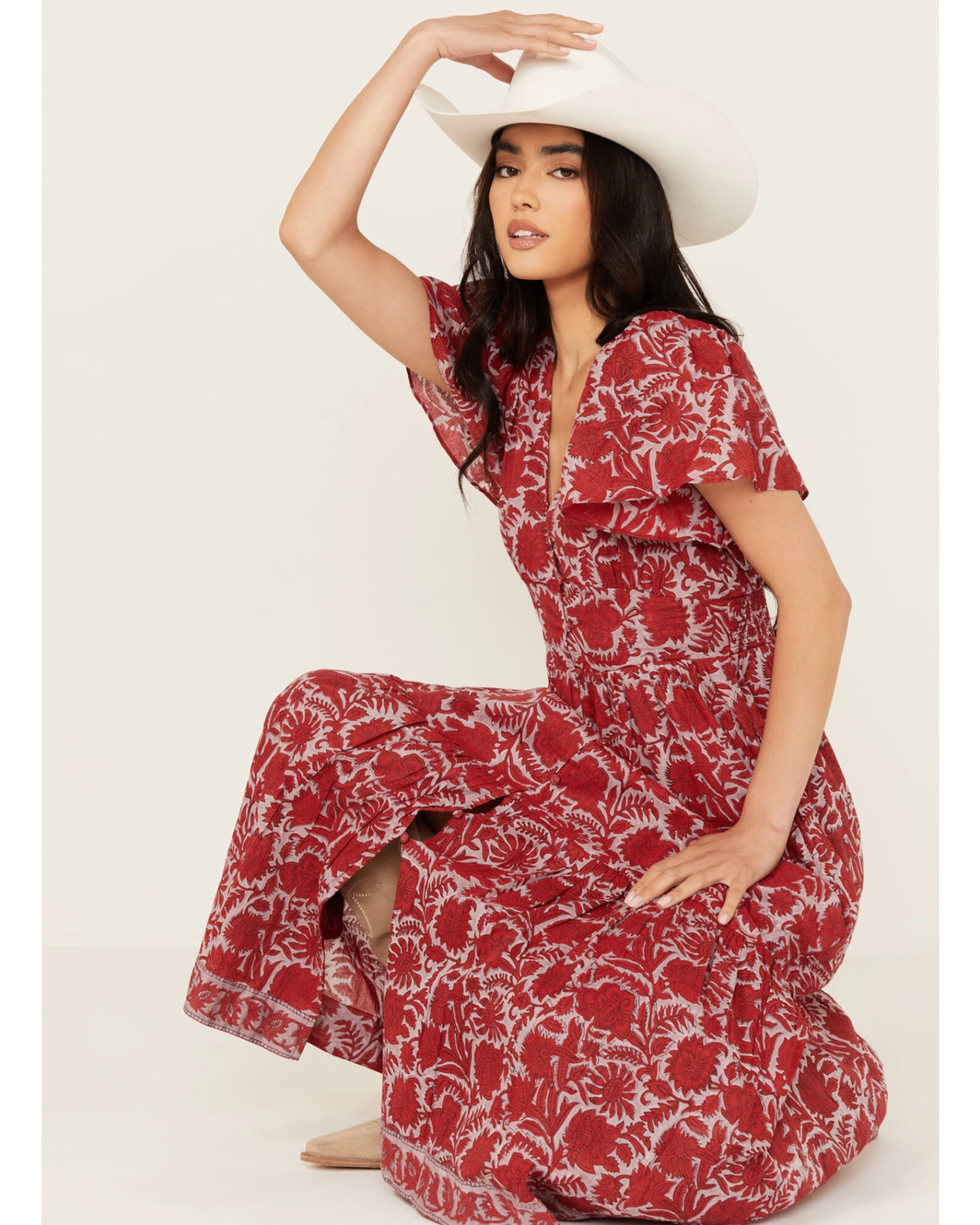 Cleobella Women's Floral Sasha Ankle Dress