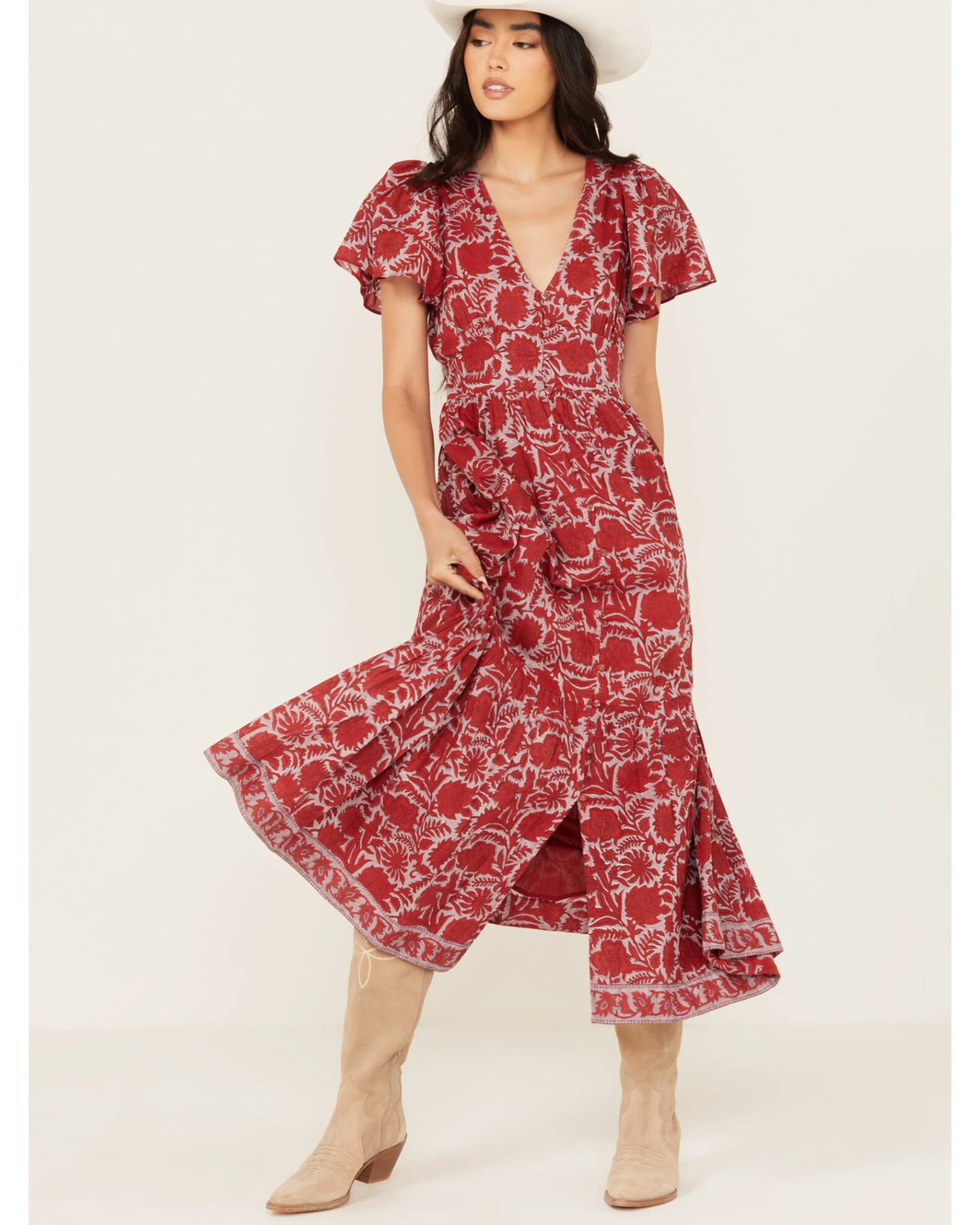 Cleobella Women's Floral Sasha Ankle Dress - Image 3