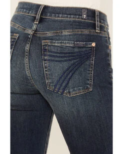 7 For All Mankind Women's Bairfate Dark Wash Mid Rise Dojo Jeans