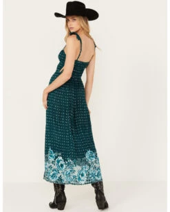 Bila77 Women's Aliyah Border Print Midi Dress