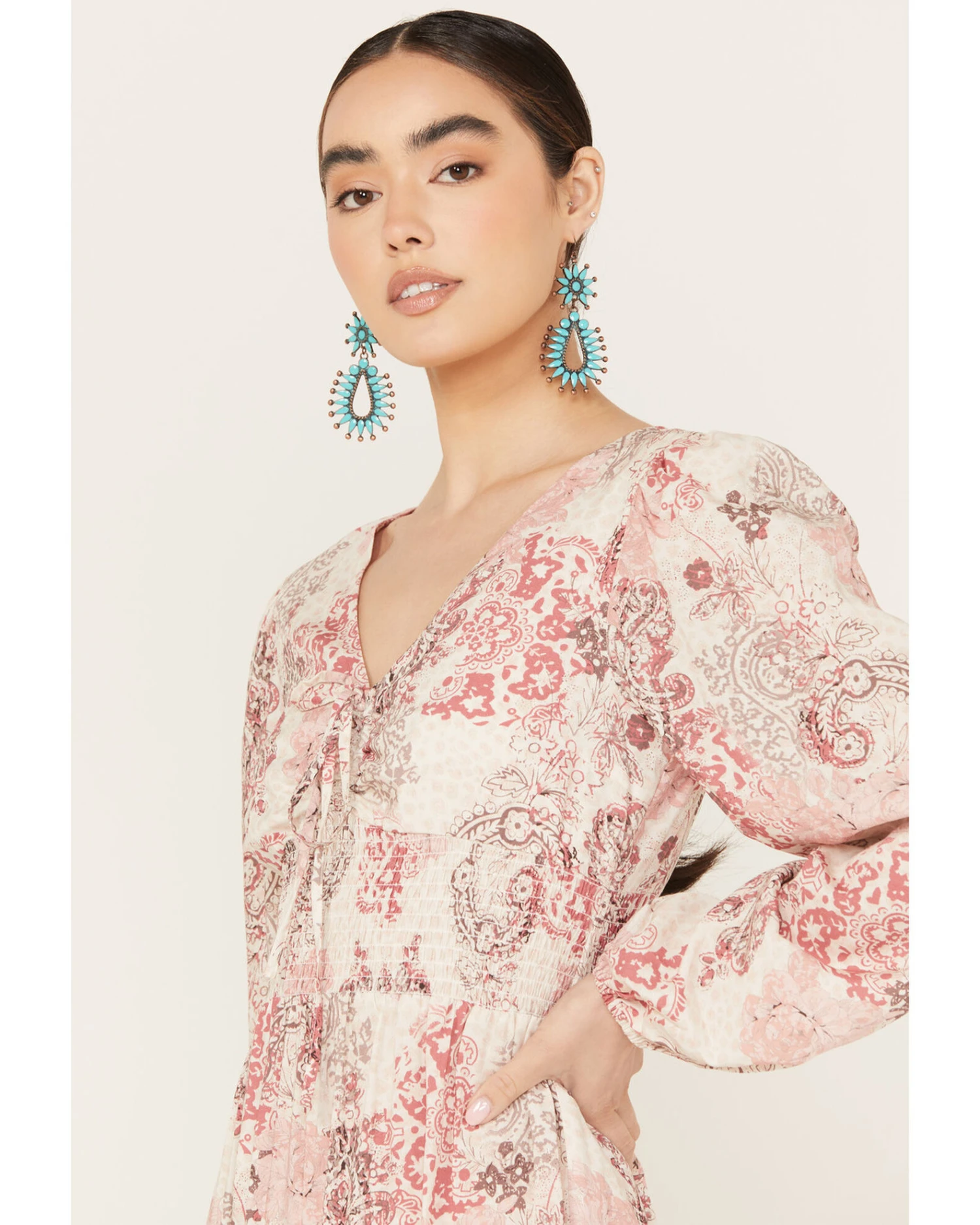 Beyond The Radar Women's Print Hanky Hem Dress - Image 3