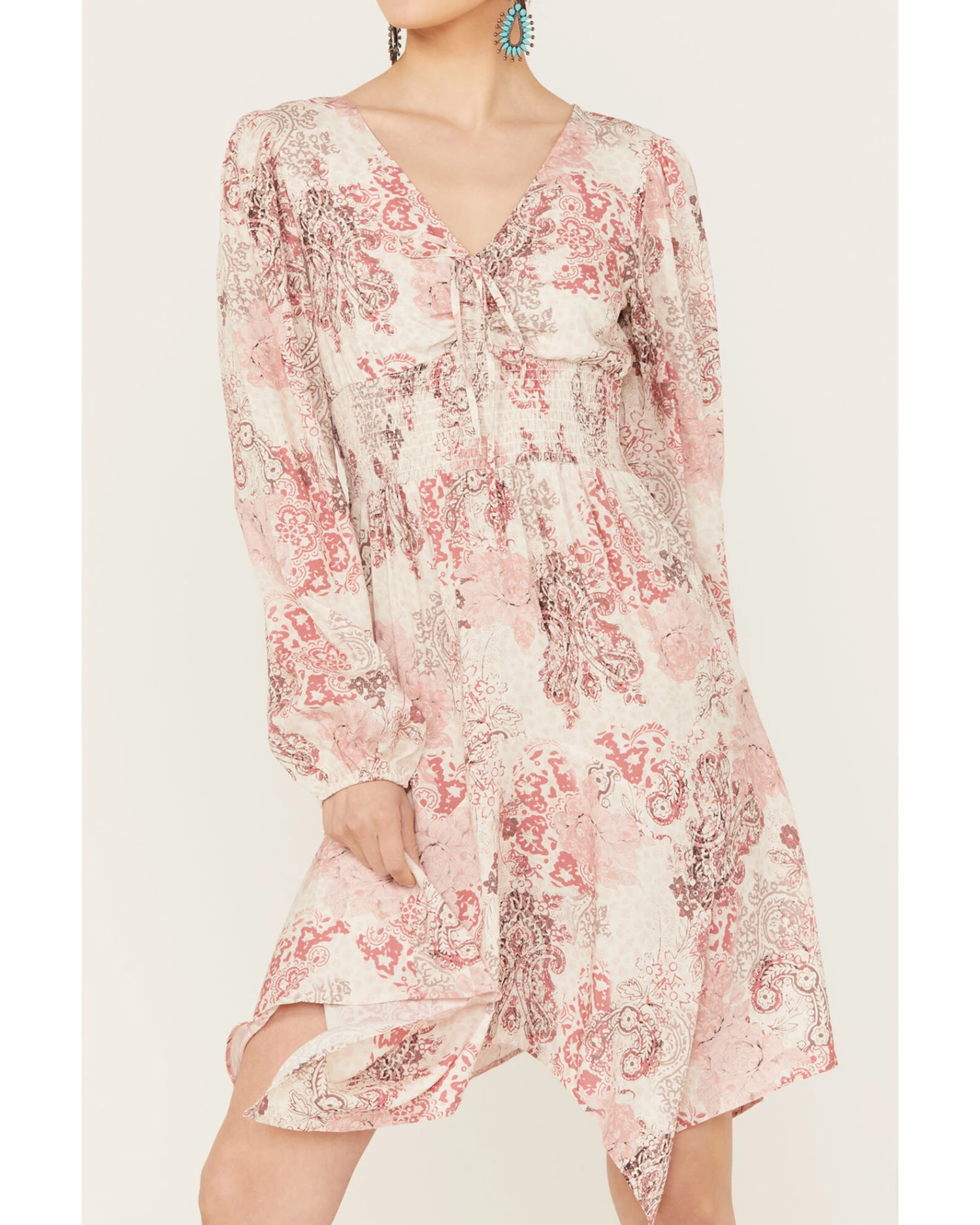 Beyond The Radar Women's Print Hanky Hem Dress - Image 4