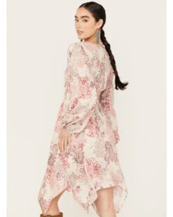 Beyond The Radar Women's Print Hanky Hem Dress