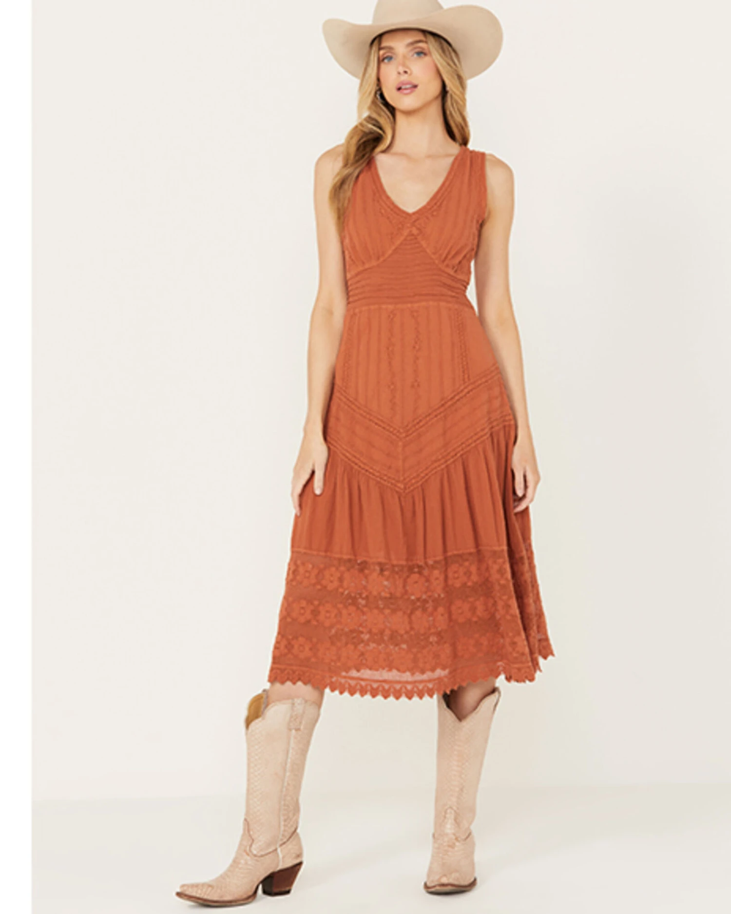 Scully Women's Sleeveless Lace Hem Dress - Image 4