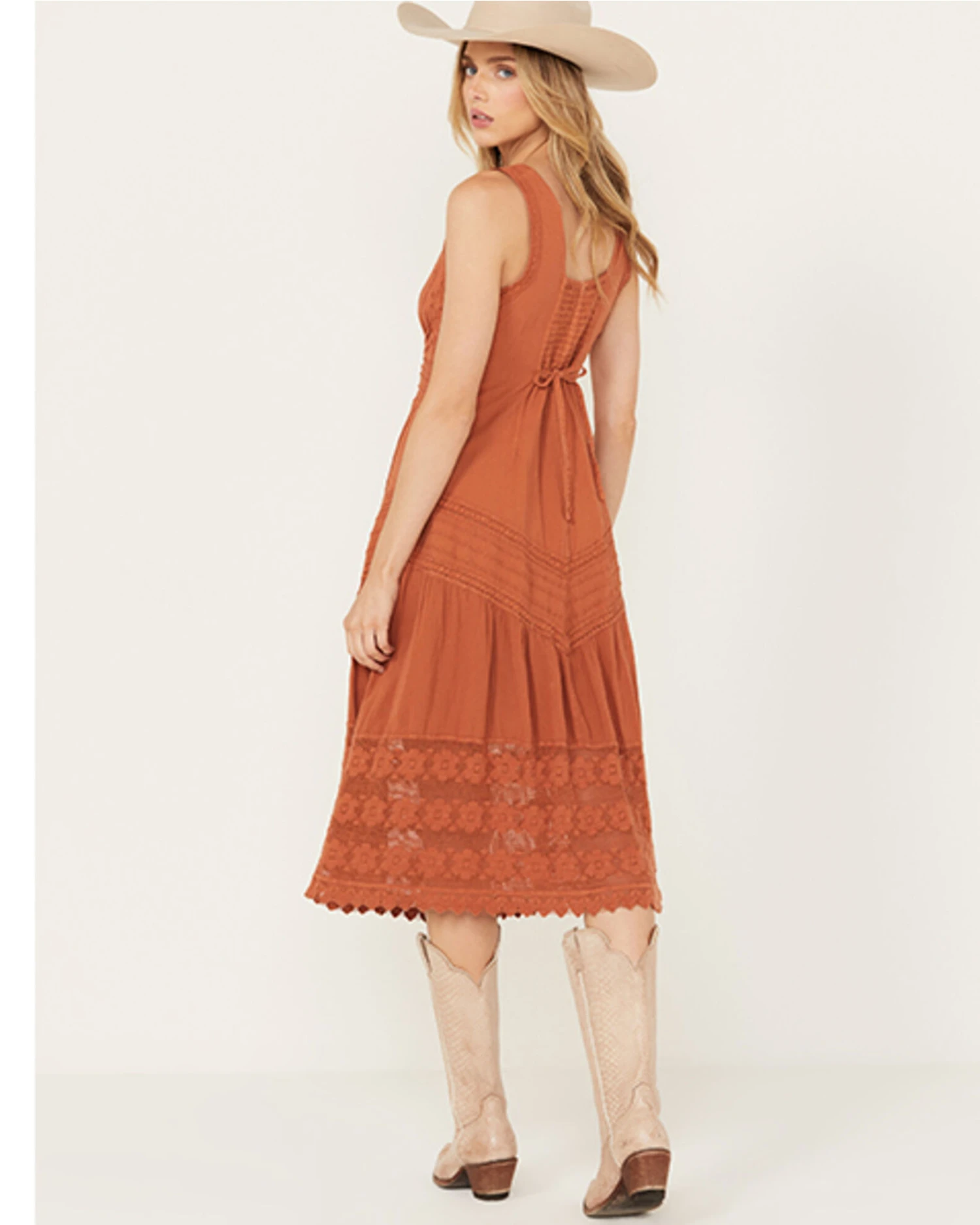 Scully Women's Sleeveless Lace Hem Dress - Image 2
