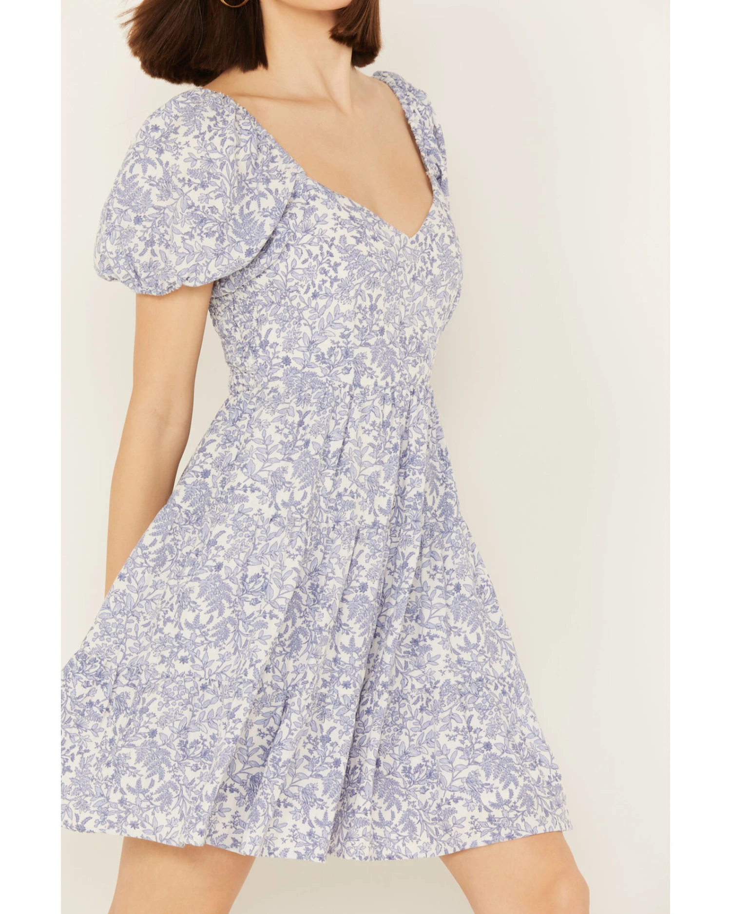 Yura Women's Floral Short Sleeve Mini Dress - Image 4