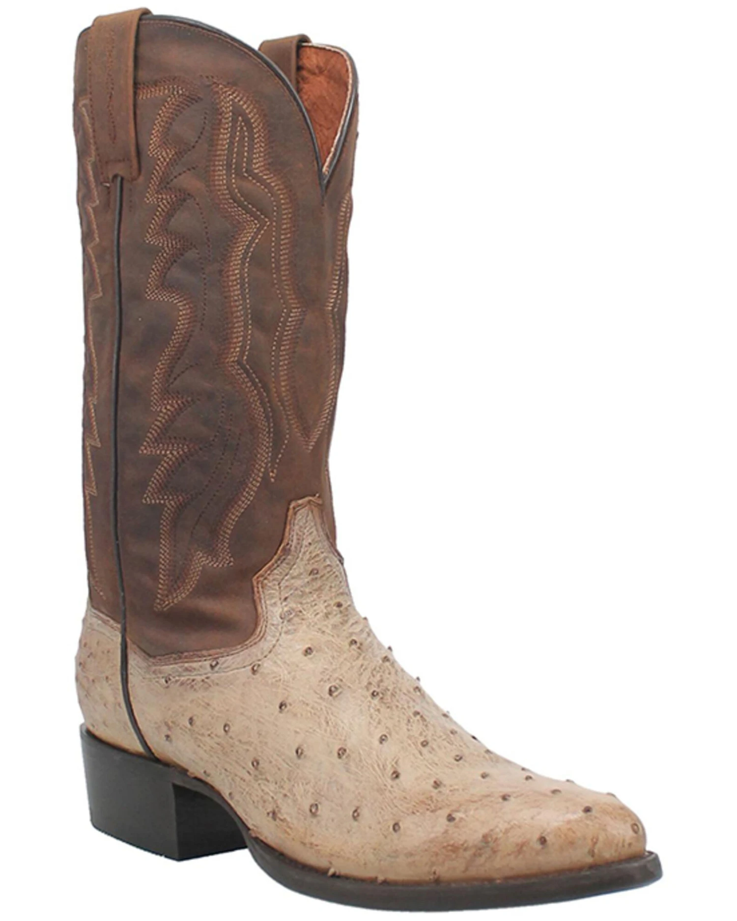 Dan Post Men's Pershing Full Quill Ostrich Western Boots - Medium Toe - Image 5