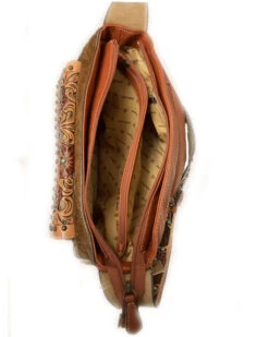 Ariat Women's Lorelei Calf Hair Tooled Tote