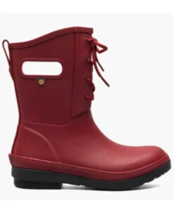 Bogs Women's Amanda Plush II Lace-Up Waterproof Rain Boots - Round Toe
