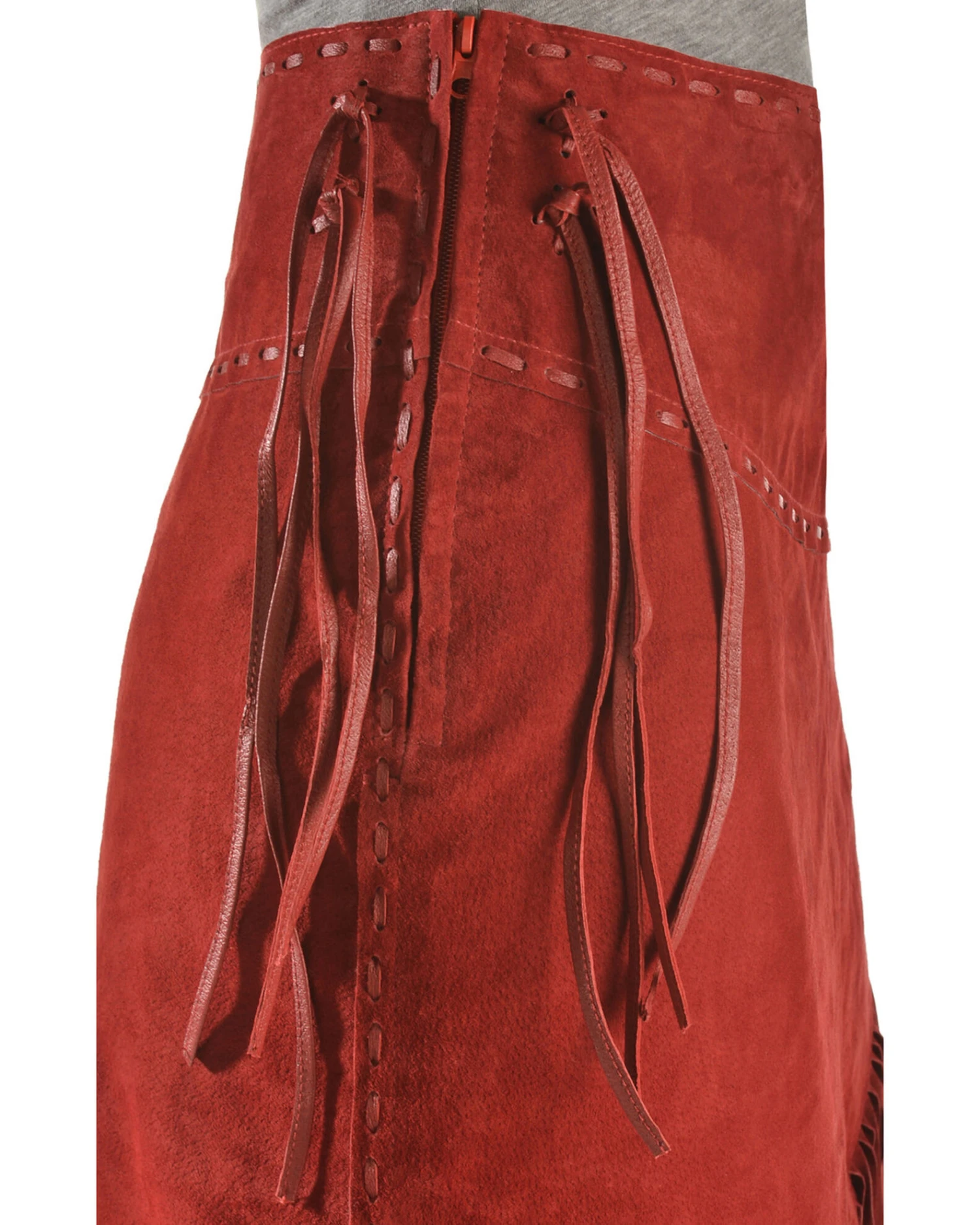 Scully Women's Suede Leather Fringe Skirt