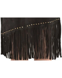 Kobler Leather Women's Leather & Fringe Sioux Suede Skirt