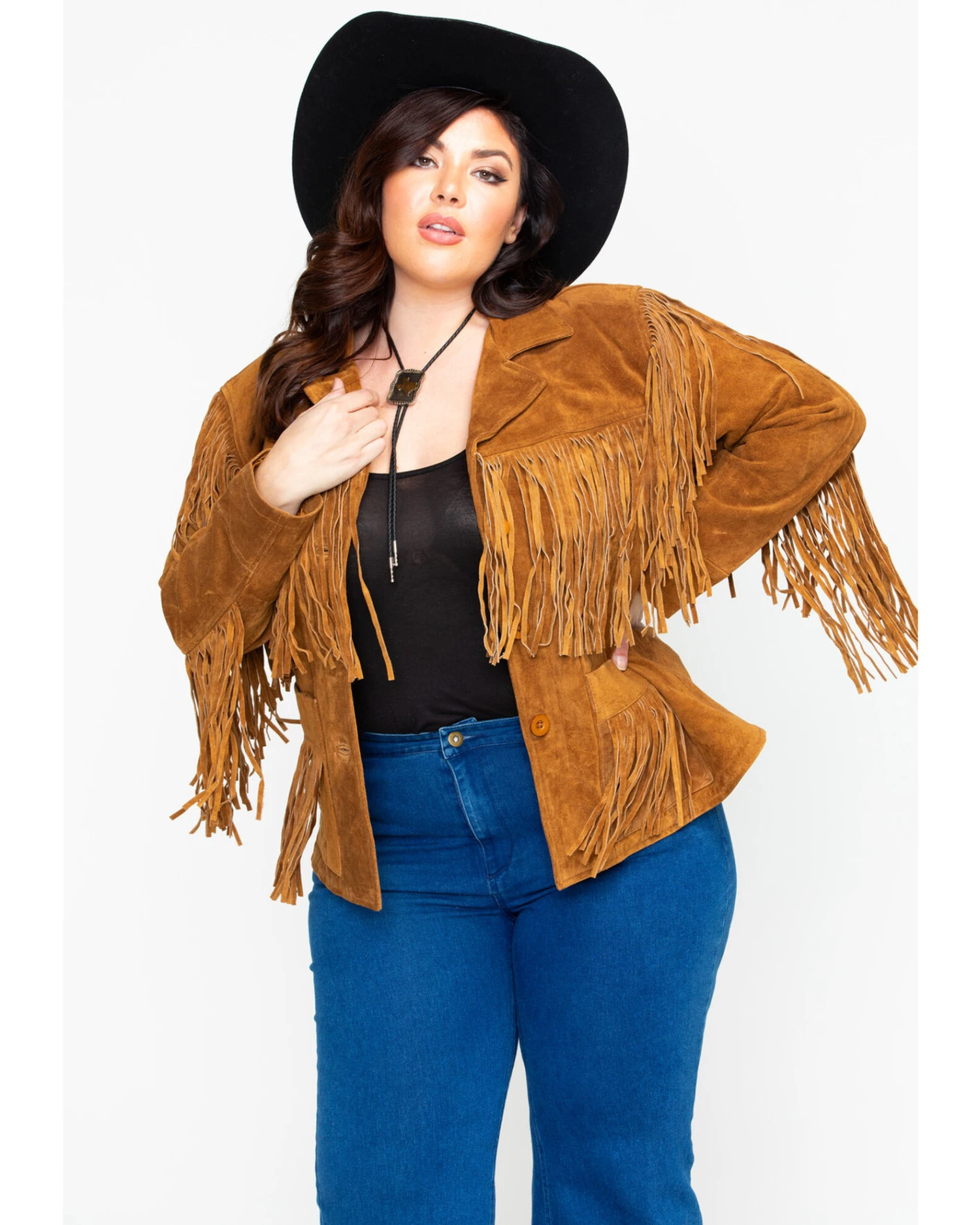 Liberty Wear Women's Suede Fringe Jacket - Plus - Image 5
