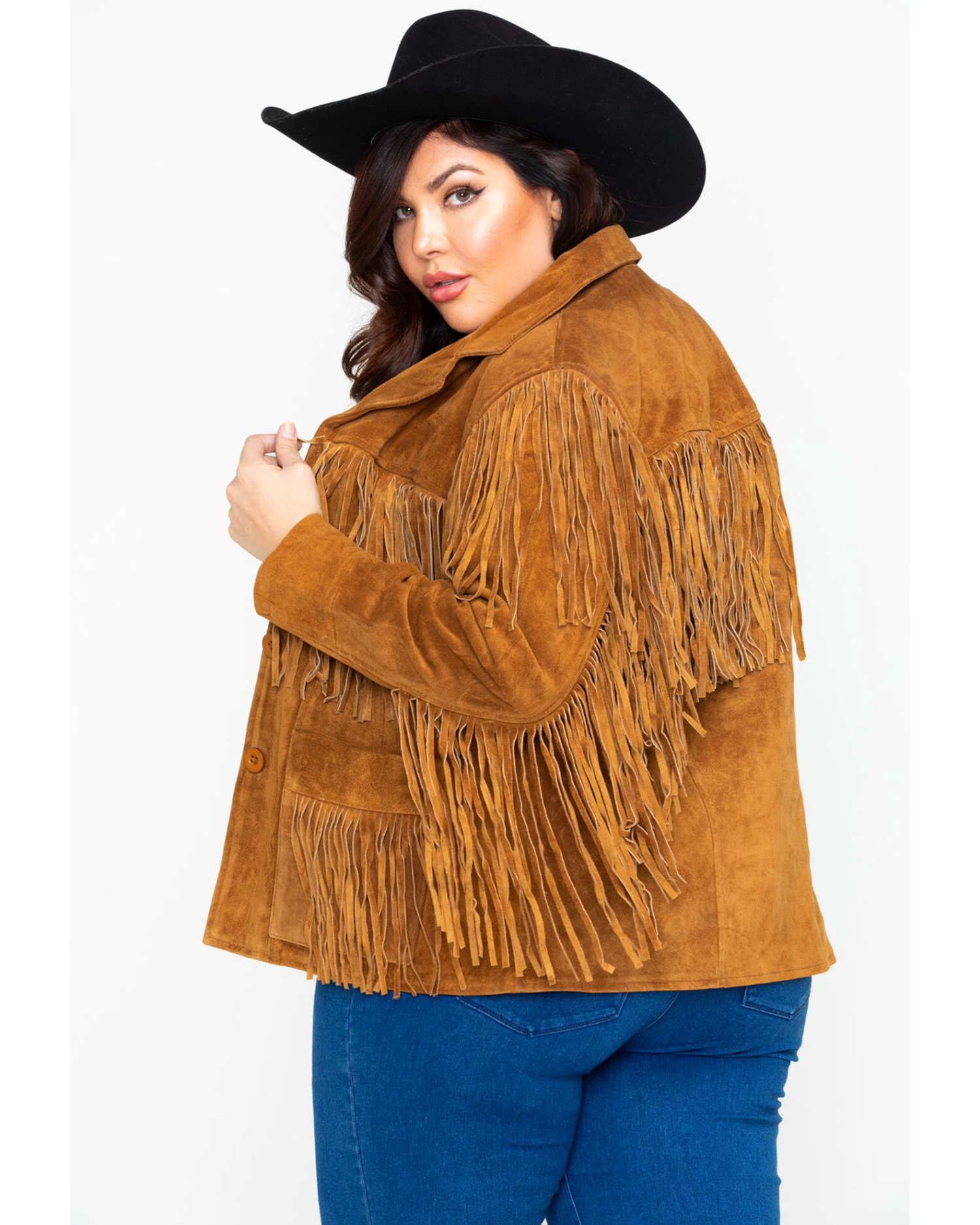 Liberty Wear Women's Suede Fringe Jacket - Plus - Image 3