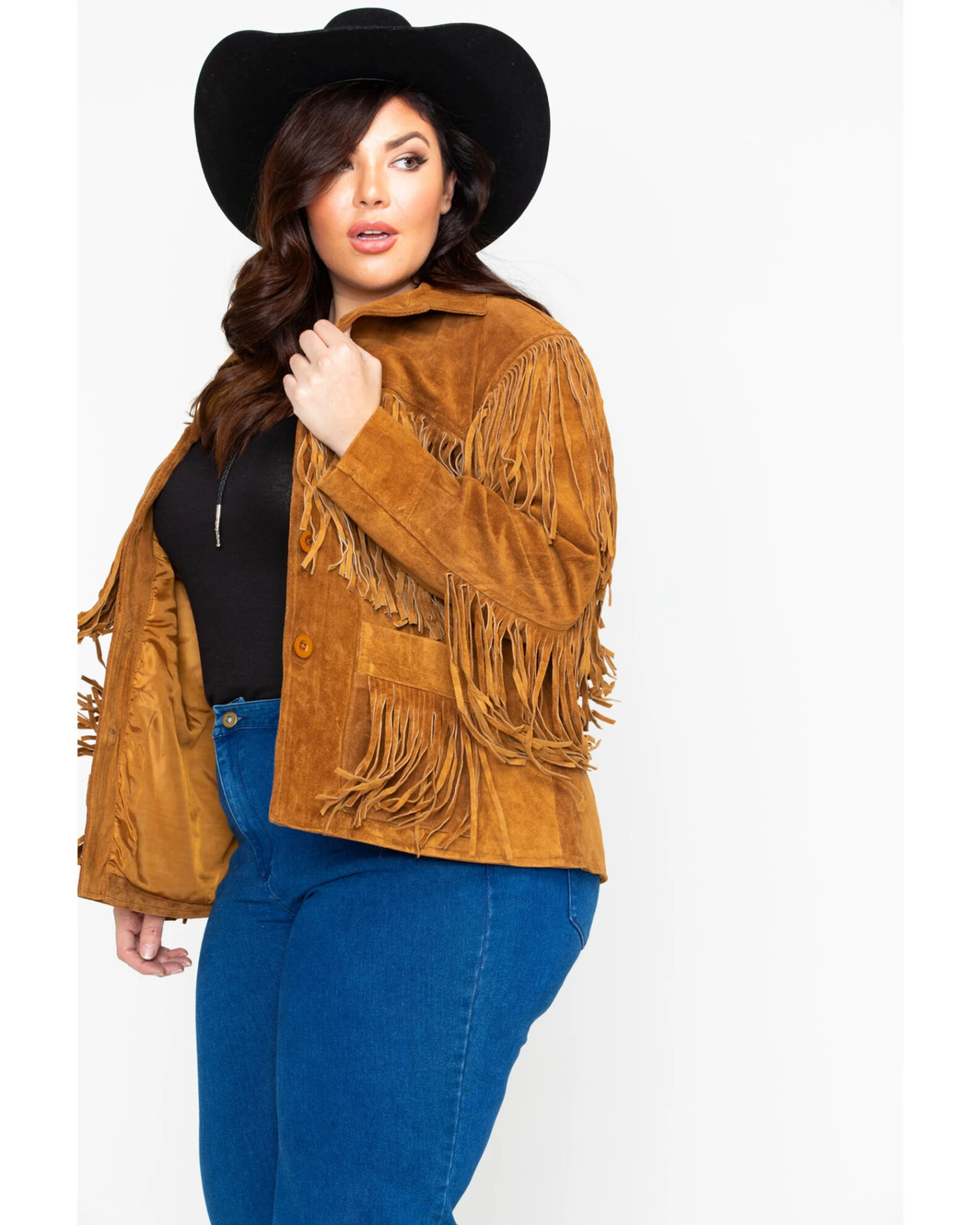 Liberty Wear Women's Suede Fringe Jacket - Plus - Image 2