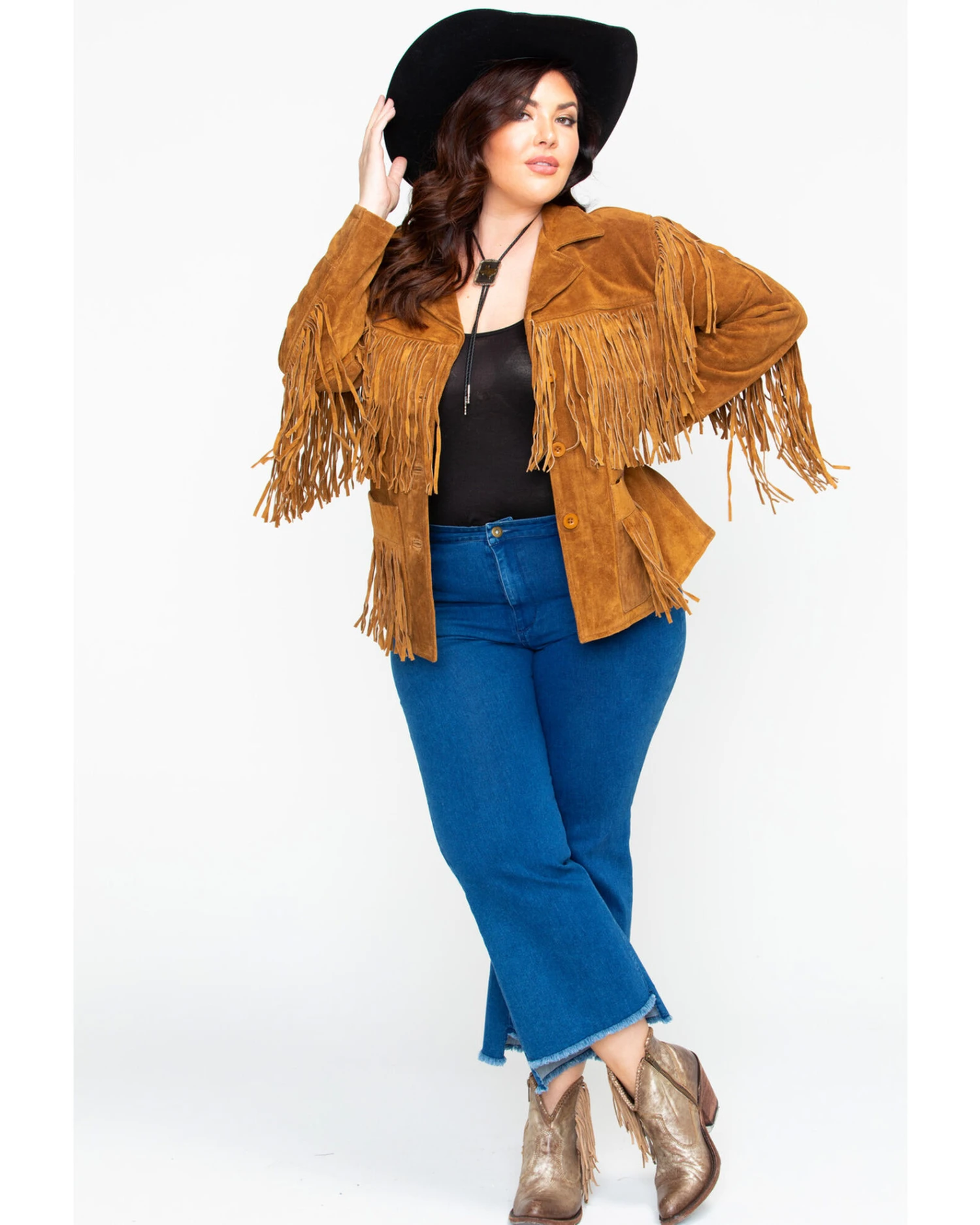 Liberty Wear Women's Suede Fringe Jacket - Plus - Image 6