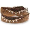Tony Lama Kaitlyn Crystal Leather Western Belt