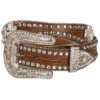 Blazin Roxx Scalloped Rhinestone Cross Croc Print Belt