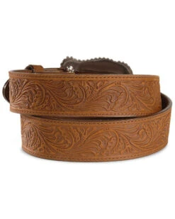 Tony Lama Women's Brown Layla Leather Belt