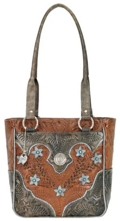 American West Desert Flower Zip Top Tote