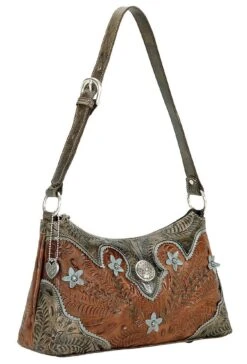American West Desert Wildflower Zip Top Shoulder Bag