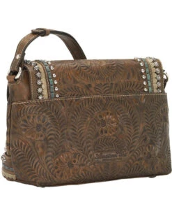 American West Women's Blue Ridge Flap Crossbody Bag