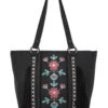 Montana West Women's Embroidered Fringe Conceal Tote Handbag