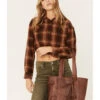 Cleo + Wolf Women's Brown Leather Tote Handbag