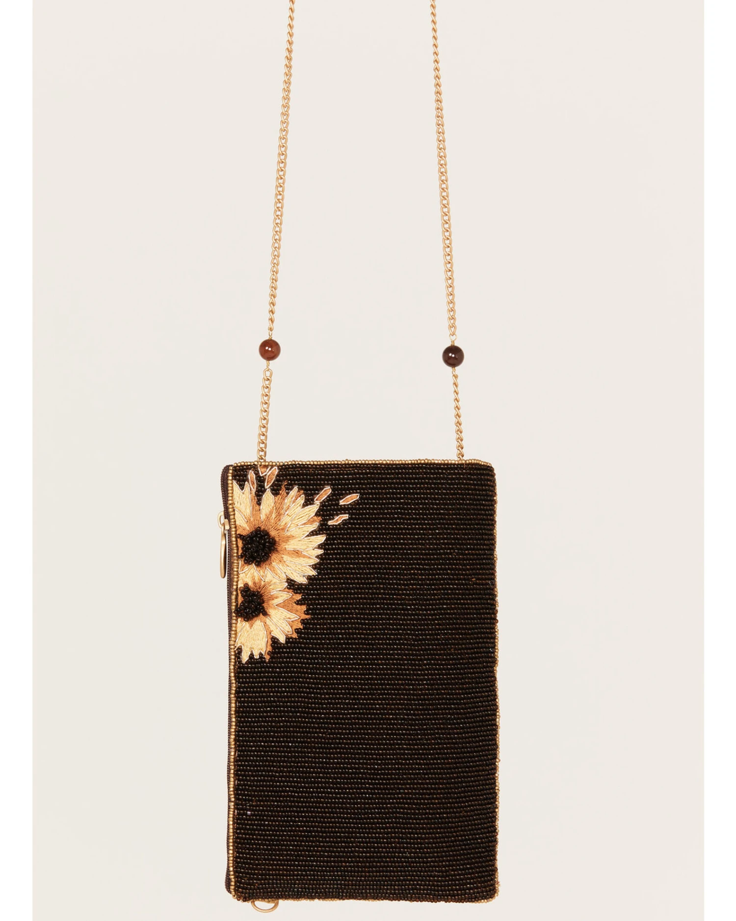 Mary Frances Women's Out On The Prairie Handmade Sunflower Embroidered Crossbody Phone Bag - Image 5