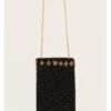 Mary Frances Roll The Dice Gold Beaded Crossbody Phone Bag